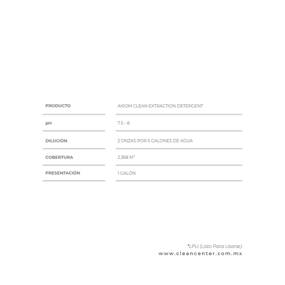 S773 AXIOM CLEAN EXTRACTION DETERGENT