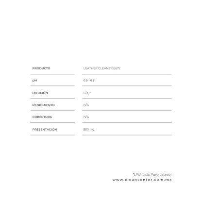 E672 LEATHER CLEANER