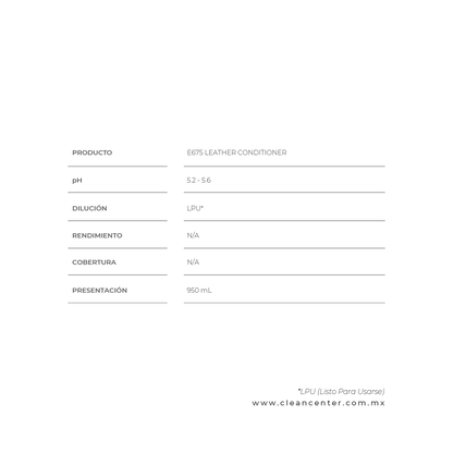 E675 LEATHER CONDITIONER